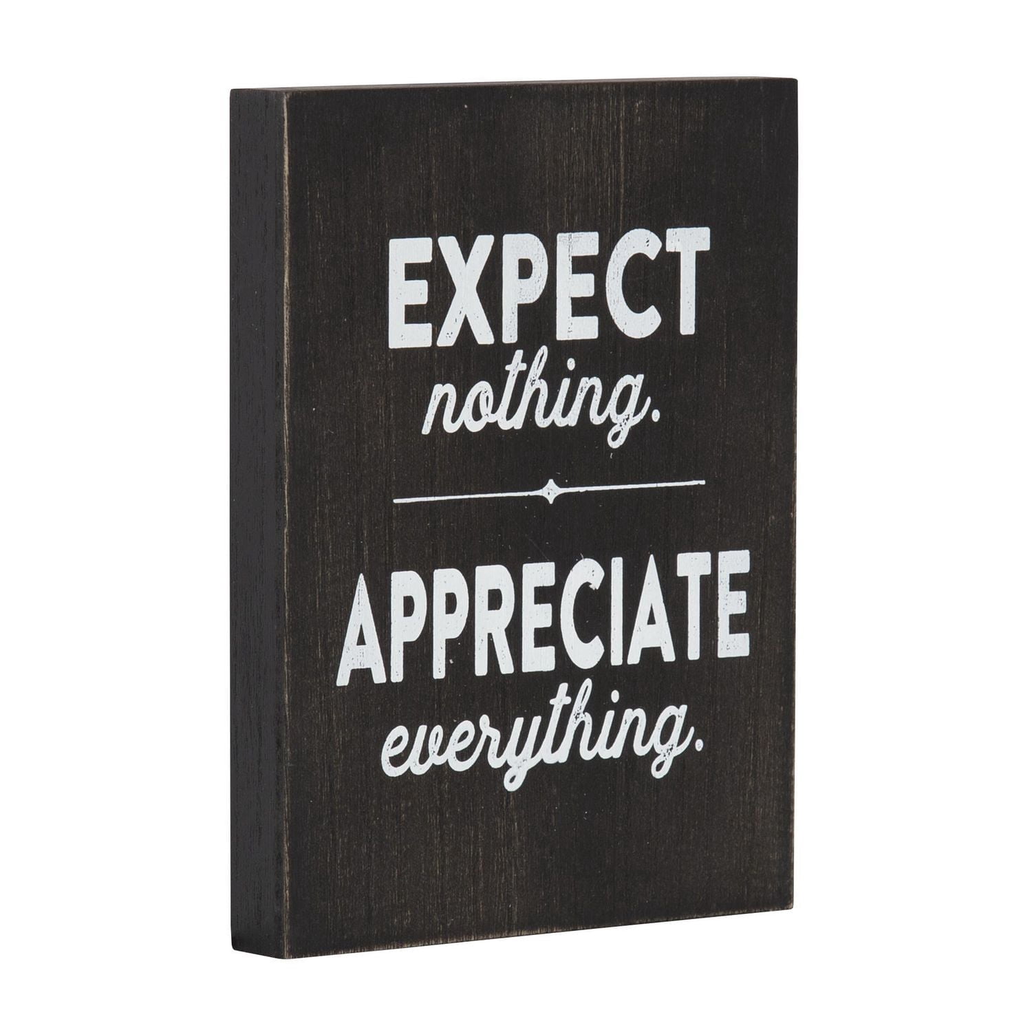 Expect Appreciate Box Top Art