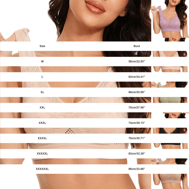 Lace Bras for Women Wireless Full Coverage Comfortable Everyday Bra ...