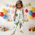 thumbnail image 2 of Rciityk Easter Toddler Girls Halters Backless Romper Kid Jumpsuit Pants Ones Piece Bunny Eggs Printing Sleeveless Strap Playsuit with Pocket - 5-6 Year, 2 of 7