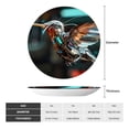 thumbnail image 2 of Cauagu Futuristic Robot Hummingbird Print Bone China Decorative Plate, Wall Mount Plate Holiday Decor Decorative Ceramic Plates with Stand Elegant Household Plates Decorative-10in, 2 of 6