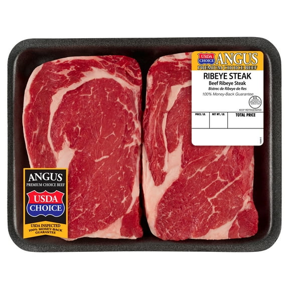 Ribeye Steak, Choice Angus Beef, 2 Per Tray, 1.5 - 2.6 lb