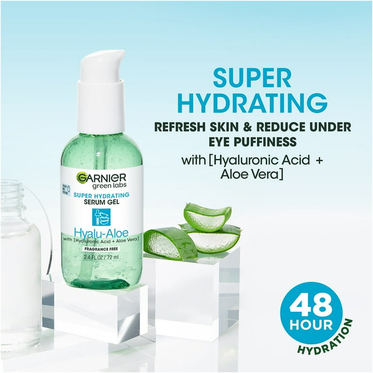 Garnier Green Labs Hyalu Aloe Facial Skin Serum Gel, 3 in 1 Hydrating  Moisture, 2.4 fl oz - Walmart.com