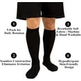 thumbnail image 4 of HNYG 5 Pairs Walking Boot Socks, Replacement Sock Liner for Orthopedic Walking Boots Walker Brace, Tube Cast Boot Surgical Leg Cover for Men Women, Black, 4 of 7