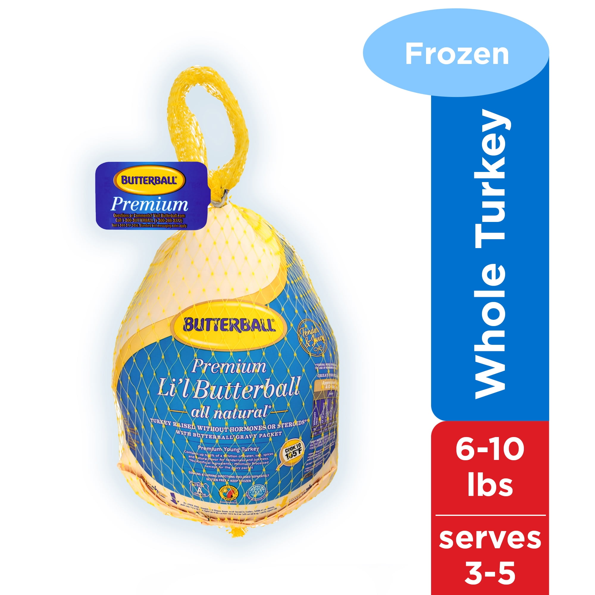 Li L Butterball All Natural Young Turkey Frozen 6 10 Lbs Walmart Com<script async src=