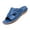 Blue, variant on Womens Summer Dressy Orthopedic Sandals Flat Breathable Arch Support Orthopedic Wide Width Leather Wedge Bunion Comfort Toe Ring Flat Casual Flip Flops