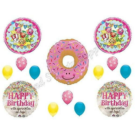 SHOPKINS & DonUT HAPPY BIRTHDAY PARTY Balloons Decorations Supplies Cupcake Cookie