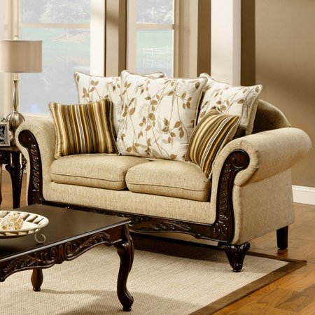 Cotton Loveseat - Hokku Designs Aveline Cotton Loveseat