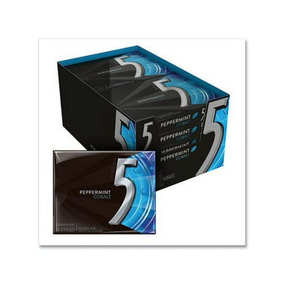 5 Gum Peppermint Cobalt Peppermint Cobalt, 15 Sticks/Pack, 10 Packs/Box