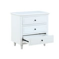 thumbnail image 4 of Bellemave 3-Drawers Nightstand, Bedroom Side Storage Wood Cabinet, Bedside Table with Solid Pinewood Legs, White, 4 of 9