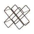 thumbnail image 1 of Diamond-Pattern Refrigerator Wine Rack, Metal Bottle Holder for Wine Cabinet or Countertop Display, Sturdy Iron Construction, 1 of 6