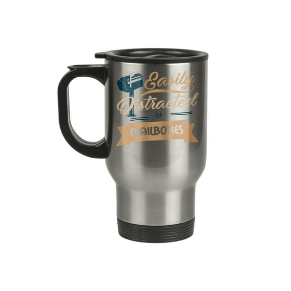 Postal Worker Travel Mug - 14 Oz Stainless Steel Cup - Perfect Mailing Gift