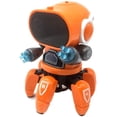 thumbnail image 1 of Robot Jouet Musical Intelligent Électrique à Six Mâchoires Dansant et Marchant dans l'Espace pour Bébés et Enfants, Compagnon Robot Haute Technologie pour Enfant avec Projection Lumineuse, Clignotement, Chant et Fonction de Déplacement pour Garçons et Filles (Orange), 1 of 8