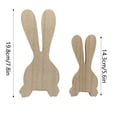 thumbnail image 4 of Binwennn 2pcs Easter Bunny Decoration Exquisite Wood Rabbit Shape Decoration For Home For Daily Easter For Present (Long Eared Rabbit 2 Piece Set) Ds9 Ornament Matrix Ornament Christmas Three, 4 of 8