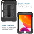 thumbnail image 3 of Mignova for iPad 10.2 Case,(7th/8th/9th Gen) with Pencil Holder,Rotatable Stand Adjustable Shoulder Strap Full-Body Shockproof Rugged Cover for iPad 10.2 inch 2019/2020/2021 Released(Black/Black), 3 of 7