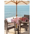 thumbnail image 3 of Outdoor Tablecloth with Umbrella Hole for Patio/Picnic/Party/Camping, Ocean Red Octopus Waterproof Table Cloth Square Cover Washable, Coastal Coral Beach Nautical Starfish (60"x 60"), 3 of 8