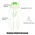 thumbnail image 3 of Unique Bargains Aquarium Jellyfish Glow Decor Fish Tank Fluorescent Jellyfish Ornaments Green 2.3"x5.9" with Suction Cup, 3 of 6