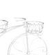 thumbnail image 4 of Estante de Exhibición Cola Cesta de Flores de Bicicleta Metal Blanco, 4 of 4
