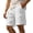 White, variant on Workout Shorts Men Baeitkot Men's Solid Color Drawstring Multi-Pocket Cargo Shorts Casual Bottoms