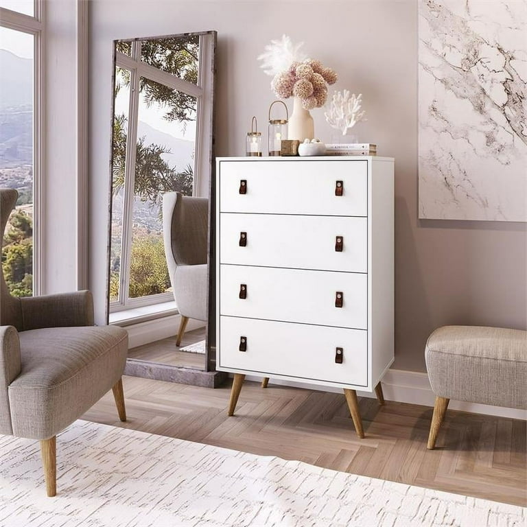 white leather dresser Luminescence Faux Leather Dresser