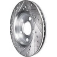 thumbnail image 5 of Detroit Axle - Rear Brake Rotors for Hyundai Kona Electric Tucson Kia Sportage, Drilled and Slotted Disc Brake Rotors 2024 2025 Replacement : 11.81" inch Rotors, 5 of 7