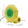 thumbnail image 2 of LUOSHALIYA 450W Blower Fan Yellow and Green 110-120V 0.6HP Air Pump Inflatable Bounce House, 2 of 23