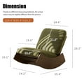 thumbnail image 6 of Solid Wood Frame Glider Rocking Chair with Thick Cushion, High-Quality Upholstered Chair with Ergonomic, for living Room, Bedroom, Green, 6 of 9