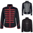 thumbnail image 5 of Mens Retro Gothic Jacket Frock Coat Steampunk Victorian Morning Steampunk Top, 5 of 9