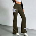 thumbnail image 5 of Gamivast Flare Pants for Women Star Print High Waisted Stretchy Fitted Trousers Casual Comfy Straight Pant Soft Comfy Trendy Outfits 2026, 5 of 6