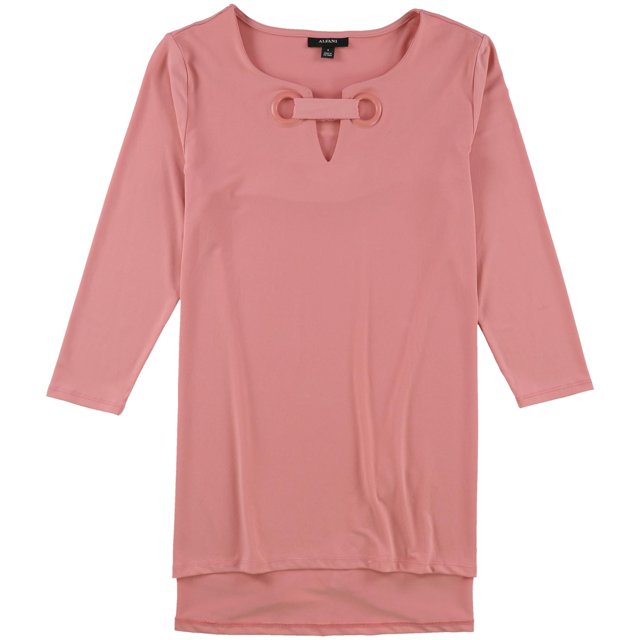 Alfani - Blusa con ojales para mujer, color rosa, pequeña