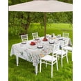 thumbnail image 4 of nqOlkjepod Spring Floral Botanical Outdoor Tablecloth with Umbrella Hole & Zipper, Farmhouse Flowers Rectangle Table Cover 52x70 Inch, Dining Waterproof Table Cloth Protector for Patio/Party/Picnic, 4 of 7
