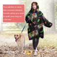 thumbnail image 4 of Wearable Oversized Blanket,Colorful Music Keyboard Black Pattern Wearable Blanket Hoodie for Adults,Cozy Hooded Blankets with Super Pockets,Super Warm Fuzzy Pullover for Women & Men, 4 of 6