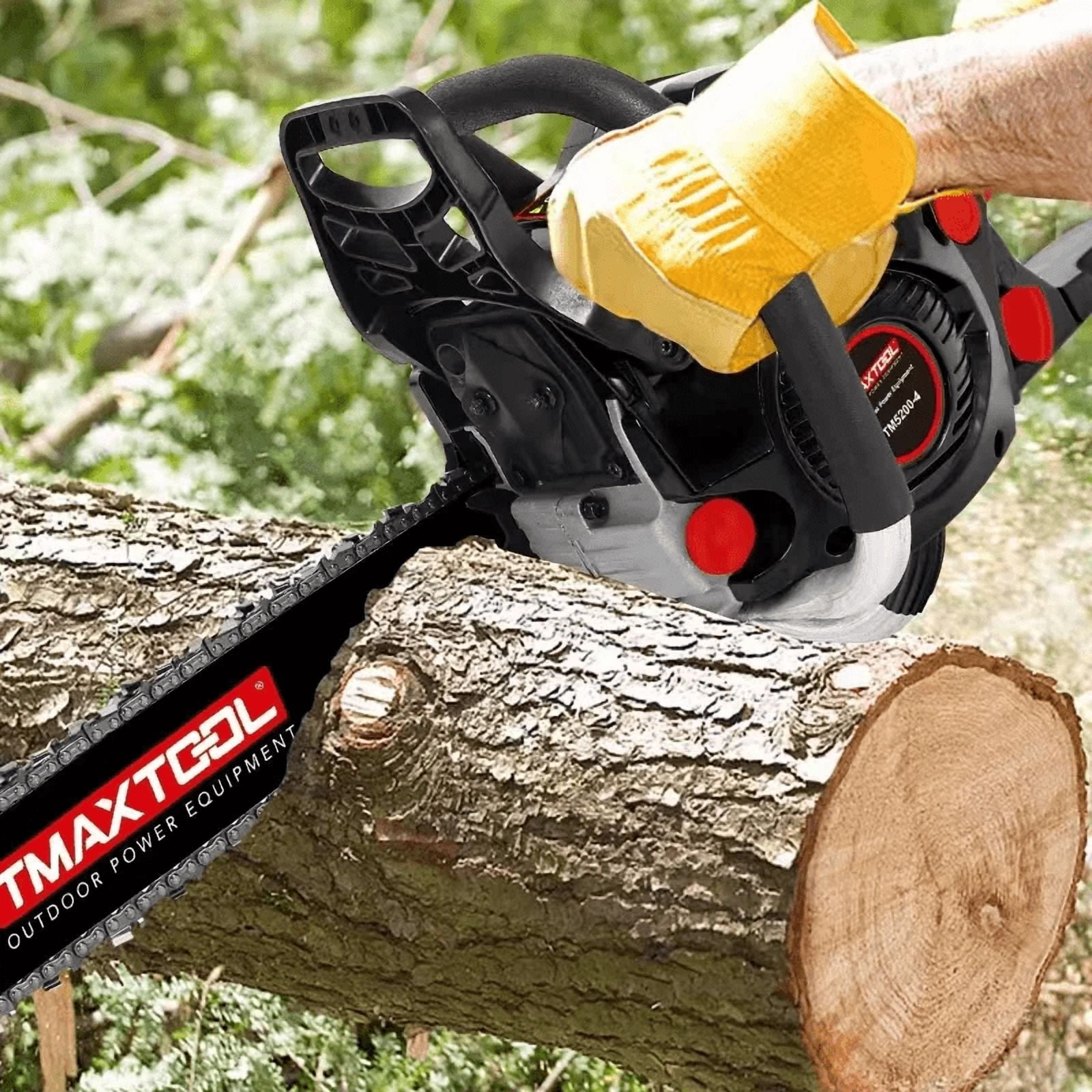 62cc Gas Chainsaw 20"+16" Gas Powered Chainsaws 2-Cycle Petrol Handheld Gasoline Chain Saw Power Saws for Cutting Wood Tree Trimming