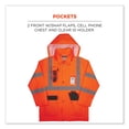 thumbnail image 6 of GloWear 8366 Class 3 Lightweight Hi-Vis Rain Jacket, Polyester, Large, Orange, Ships in 1-3 Business Days | Bundle of 2 Each, 6 of 8