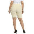 thumbnail image 6 of HDE Plus Size Bermuda Shorts for Women with Pockets Khaki 2X, 6 of 6
