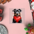 thumbnail image 4 of Happy Valentine's Day Pitbull Brings Love Heart Cutout Transfer Sticker Terrier Dog Lover Transparent Decal Art Decor - 02028, 4 of 5