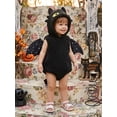 thumbnail image 6 of RUINIXCW Baby Black Cat Halloween Boys Girls Warm Hooded Romper for Toddler, 6 of 8