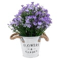 thumbnail image 4 of PAMINGONO Potted Artificial Flower Bonsai Violet 1Pack 6.3X9.4In, 4 of 6