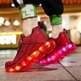 thumbnail image 5 of Kids Light Up Shoes Led Flash Sneakers with Spider Upper USB Charge for Boys Girls Toddles Best Gift for Birthday Thanksgiving Christmas Day, 5 of 6