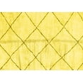 thumbnail image 1 of Ahgly Company Machine Washable Indoor Rectangle Solid Yellow Modern Area Rugs, 8' x 10', 1 of 4