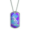 Euphonium - Musical Instrument Music Brass Band - Blue and Purple Dog Tag