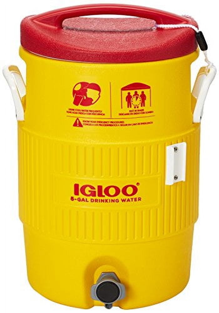 Beverage Cooler, 5 gal., Yellow