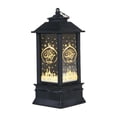 thumbnail image 2 of Decoración de Ramadán, luces LED, farol, Festival Eid Mubarak, lámpara de lámpara cálida, decoración artesanal, decoración de escritorio Eid Negro L Yotijar Linterna colgante, 2 of 4