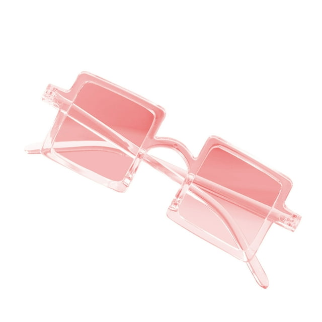 ITFABS Lunettes de Soleil Carrées pour Enfants Protection UV400 Lunettes de Plage Transparentes