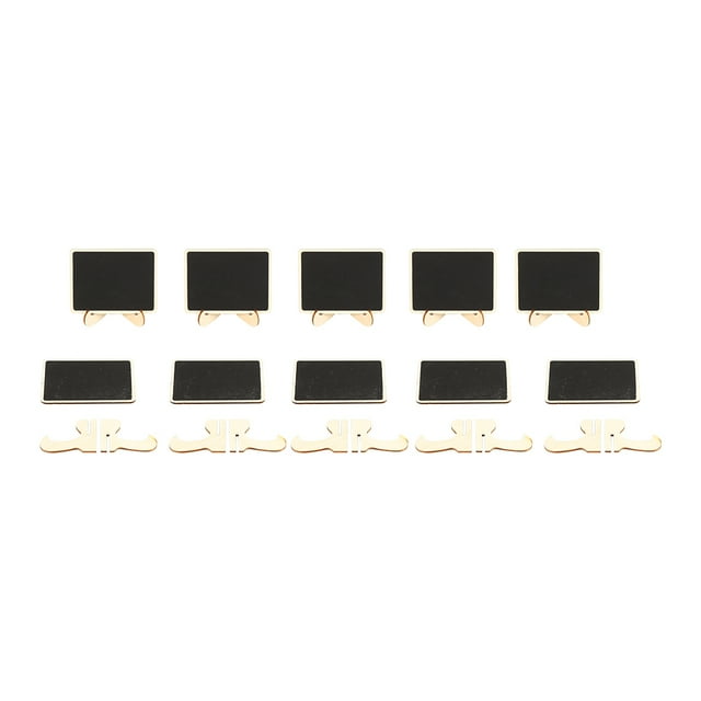 Mini Blackboard - VIFER 10PCS Wooden Mini Blackboard Chalkboard Memo Board Wordpad with Stand