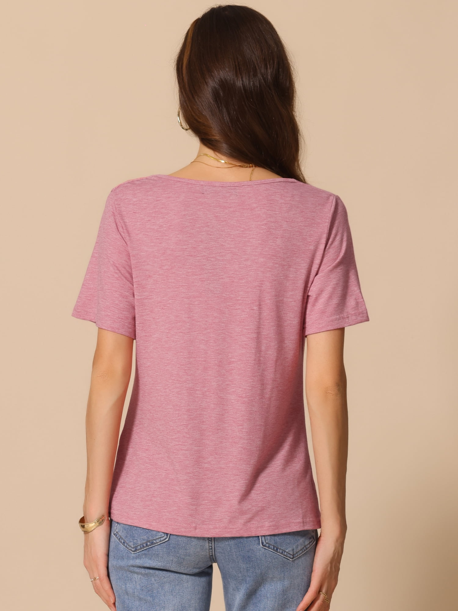 DARING DIVA Women's Cowl Neck Short Sleeve Casual Stretchy Blouse XL Red