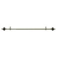 thumbnail image 2 of Metal Gray/Mahogany Adjustable Window Curtain Polyresin Finial Set - 28" to 48", 2 of 2
