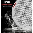 thumbnail image 4 of Altavoces marinos Pyle PLMR605W, 6.5 pulgadas, 2 vías, 400 W, impermeables, blancos, 4 of 7