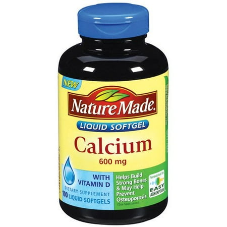 calcium softgels liquid nature vitamin 100ct
