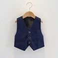 thumbnail image 2 of aidice Baby Boy Clothes Suit Vests V Neck Button up Solid Color Blazer Formal Solid Color Jackets Pockets, 2 of 3