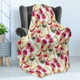 thumbnail image 4 of Fruits Soft Flannel Fleece Throw Blanket, Quartered and Halved Apples with Flatter Smaller Saturn Peaches Summer Season, Cozy Plush for Indoor and Outdoor Use, 50" x 70", Multicolor, by Ambesonne, 4 of 5
